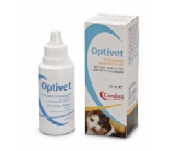 Optivet detergente per occhi per cani e gatti flacone 50 ml