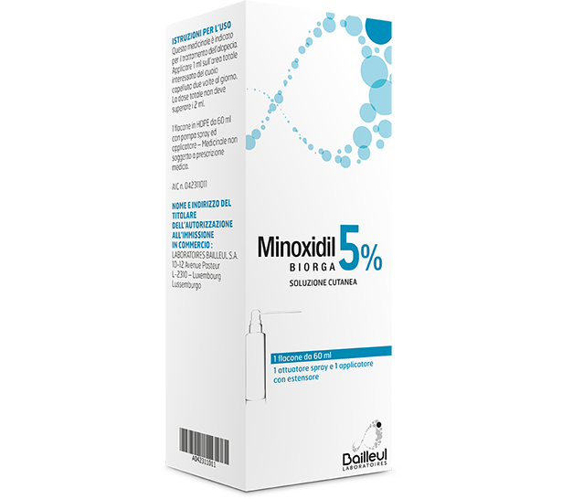 Minoxidil biorga 5% soluzione cutanea