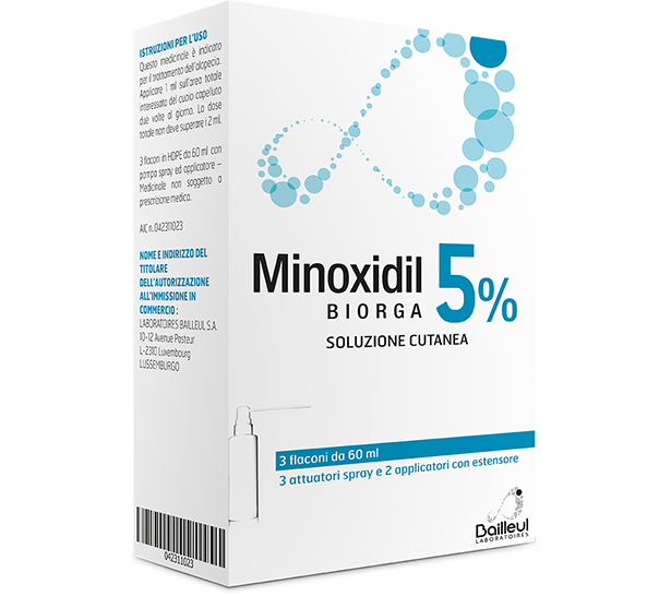 Minoxidil biorga 5% soluzione cutanea