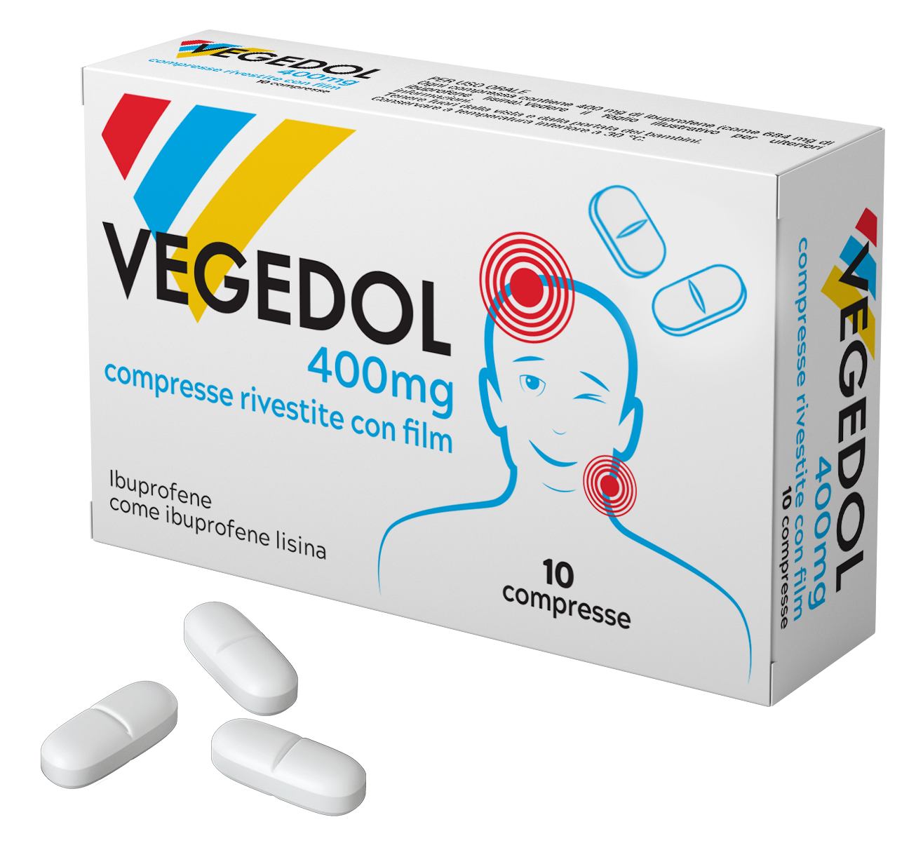 Vegedol 400 mg compresse rivestite con film ibuprofene come ibuprofene lisina