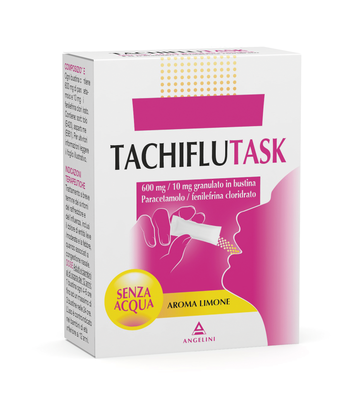 Tachiflutask 600 mg/10 mg granulato in bustina paracetamolo/fenilefrina cloridrato