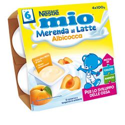Nestle' mio merenda albicocca 4 x 100 g