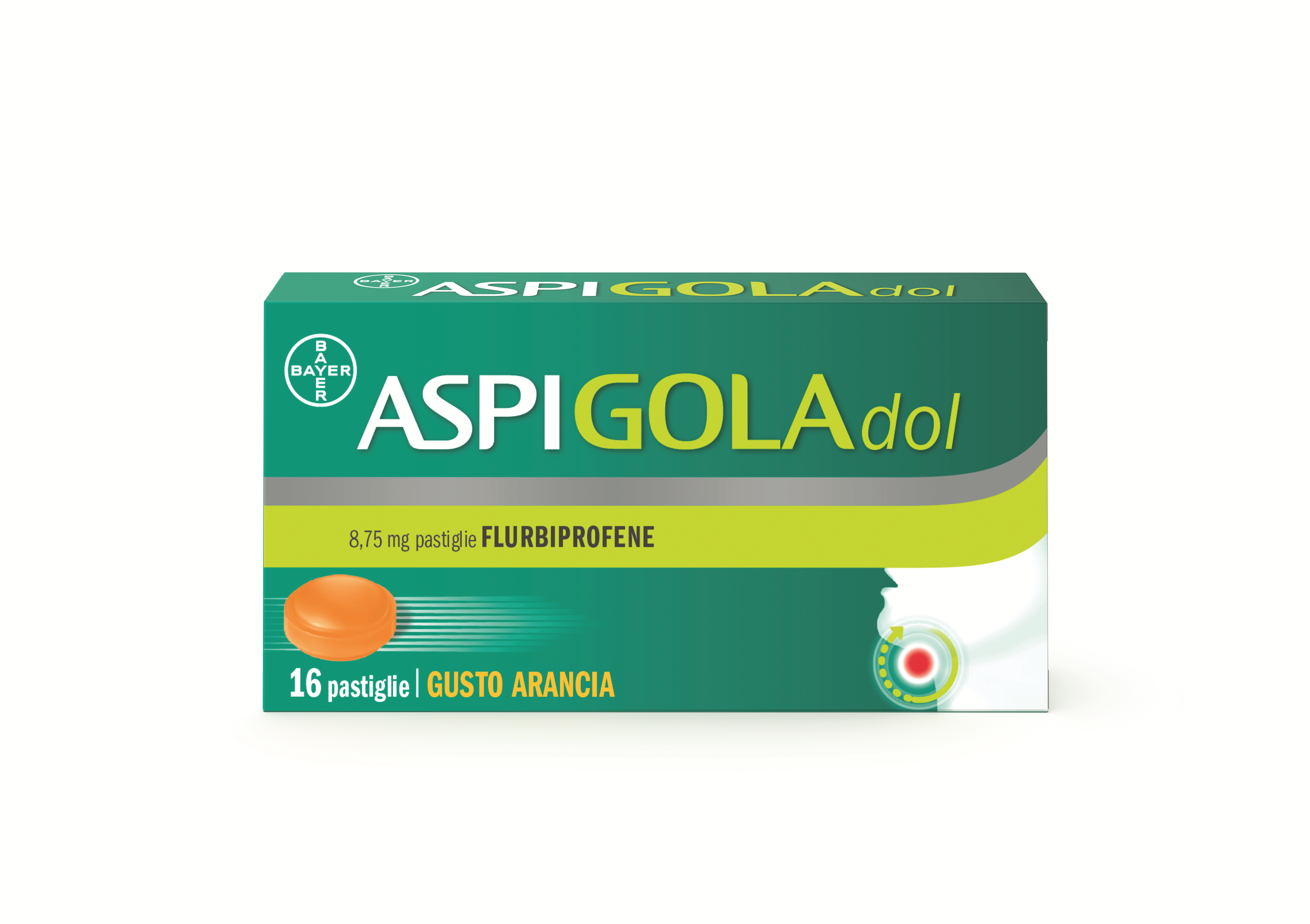 Aspigoladol 8,75 mg pastiglie gusto arancia flurbiprofene
