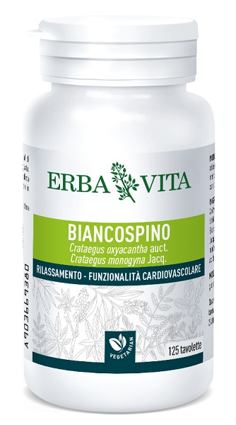 Erba Vita Biancospino Integratore Rilassante e Cardiovascolare 125 Tavolette