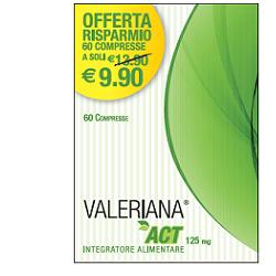 Valeriana act 125 mg 60 compresse da 125 mg