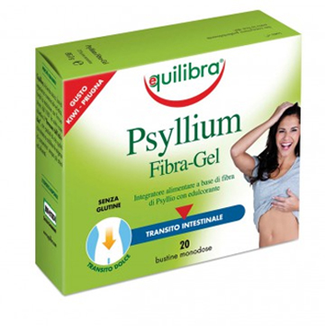 Equilibra Psyllium Fibra-Gel Integratore Benessere Gastrointestinale 20 Bustine