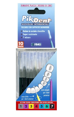 Pikdent scovolino 7 1,2mm nero 10pz