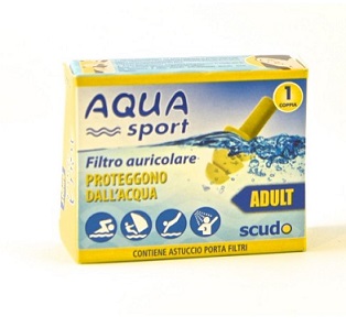 Filtro auricolare per adulto earplug scudo aquasport 2 pezzi