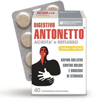 Digestivo antonetto acidita' e reflusso crema al limone 40 compresse masticabili