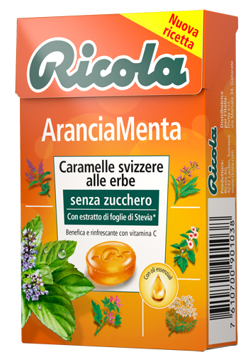 Ricola Arancia-Menta Senza Zuccheri 50g