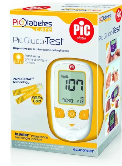 Pic glucotest kit glucometro