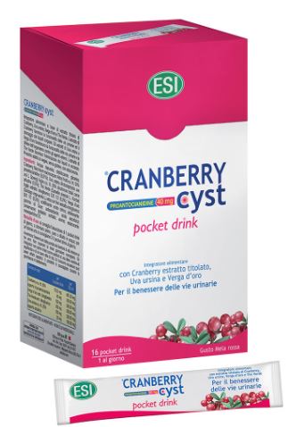 Esi Cranberry Cyst Pocket Drink Integratore Benessere Vie Urinarie 16 Pocket Drink