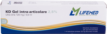 Siringa kd gel intra-articolare acido ialuronico 2,5% ultra one 120 mg/4,8 ml