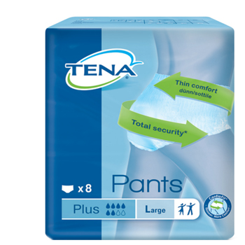 Pannolone pull-up tena pants plus taglia large 8 pezzi