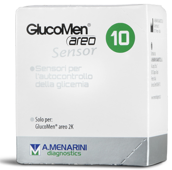 Strisce glucomen areo sensor per analisi del glucosio 10 pezzi