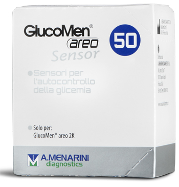 Strisce glucomen areo sensor per analisi del glucosio 50 pezzi