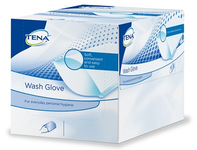 Tena Wash Glove Guanti Deteregenti 50 Pezzi