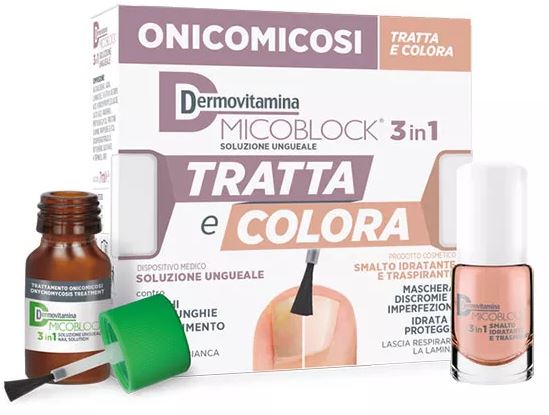 Dermovitamina Micoblock Soluzione Ungueale 7 ml + Smalto Idratante Traspirante 5 ml