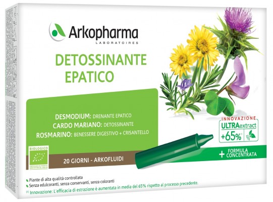 Arkofluidi ultra suoni detossinante epatico 20 fiale