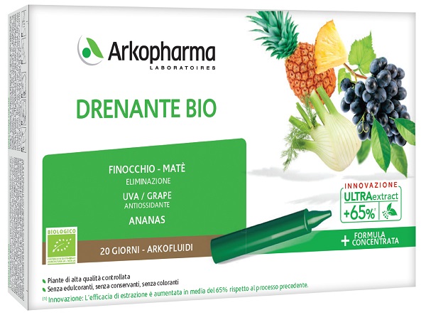 Arkofluidi ultra suoni drenante bio 20 fiale