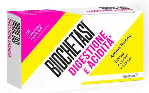 Biochetasi digestione e acidita' 20 compresse masticabili aroma limone