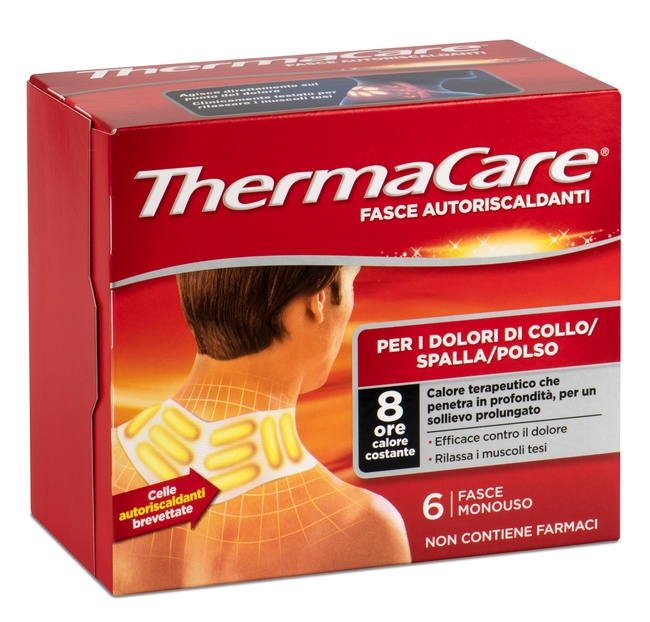 Fasce autoriscaldanti a calore terapeutico thermacare collo/spalla/polso 6 pezzi