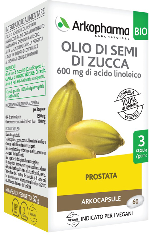 Arkocapsule olio semi zucca bio 60 capsule