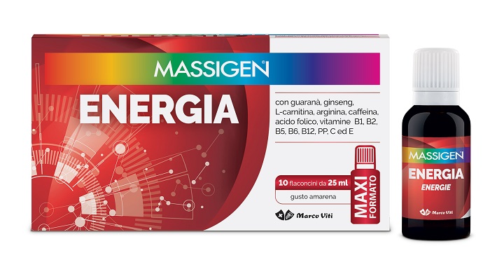 Massigen Energia Integratore Tonico Energetico 10 Flaconcini 25 ml
