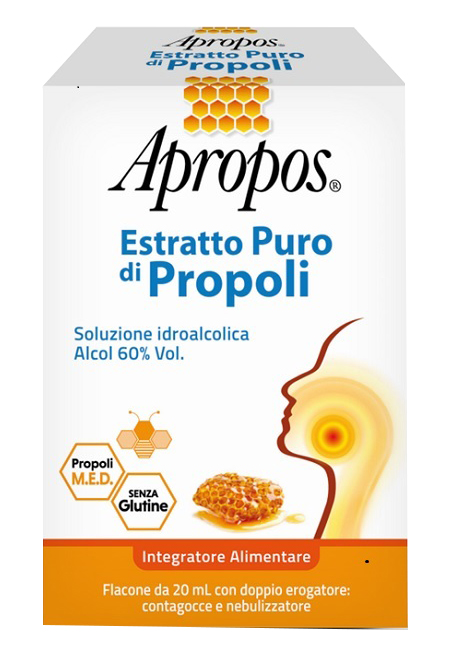 Apropos Estratto Puro di Propoli Spray + Contagocce 20 ml