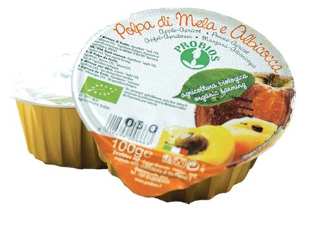 Dalla frutta polpa di mela e albicocca 100 g
