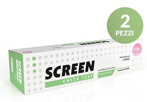 Test rapido per l'individuazione di fsh nell'urina che aiuta ad individuare la menopausa screen check test menopausa/fsh 2 pezzi