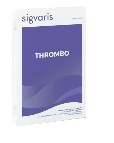 Sigvaris thrombo gambaletto corto punta aperta bianco s