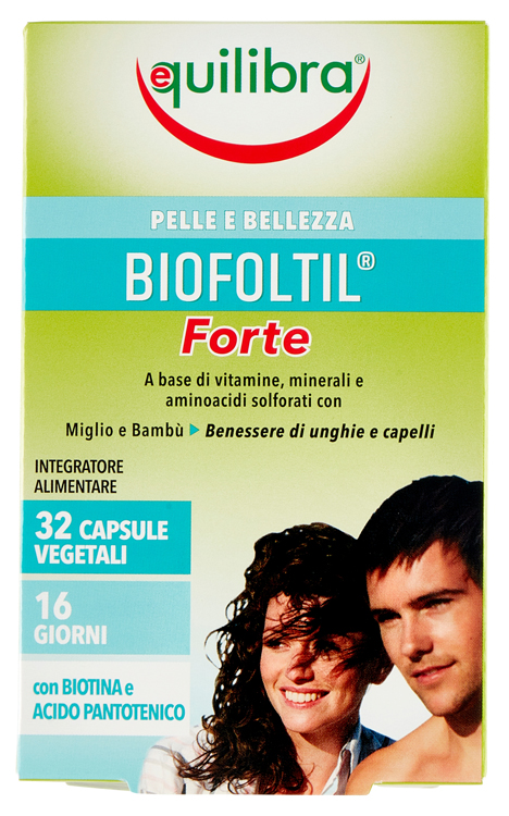 Equilibra Biofoltil Forte Integratore Capelli e Unghie 32 Perle Vegetali