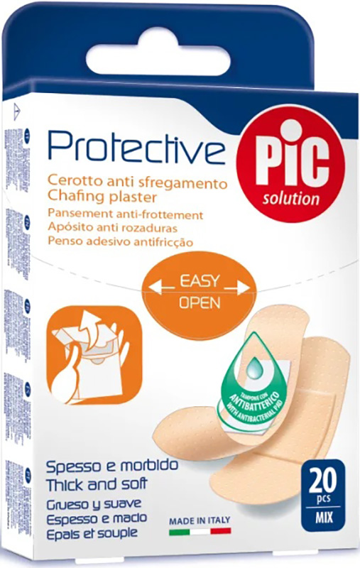 Cerotto pic protective mix antibatterico antisfregamento con tampone 20 pezzi