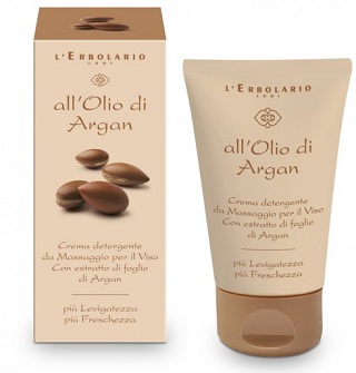 Olio argan detergente massaggio viso