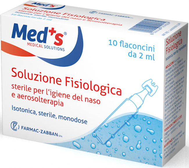 Soluzione fisiologica meds sterile astx10 fl 2ml