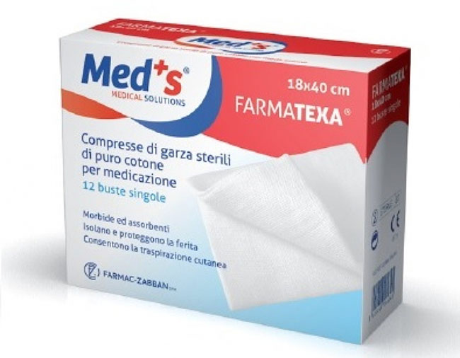 Garza compressa meds 12/12 18x40cm 12 pezzi