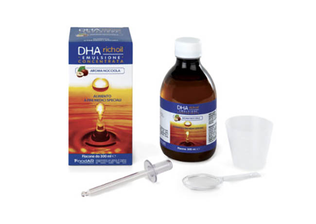 Dha richoil sciroppo al 25% di dha di origine algale gusto mandorla 30 ml