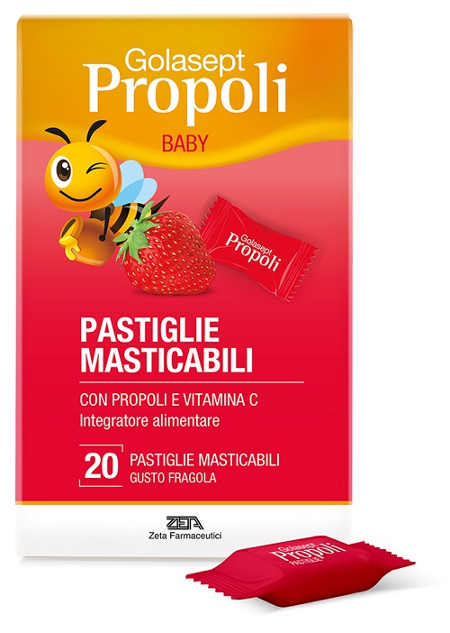 Golasept propoli baby fragola 20 compresse