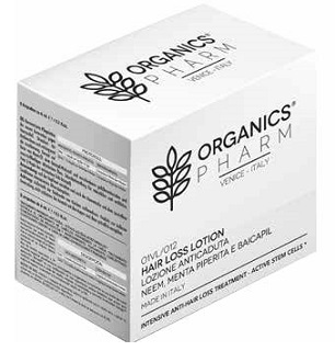 Organics pharm hair loss lotion neem oil, peppermint and baicapil 12 fiale da 6 ml