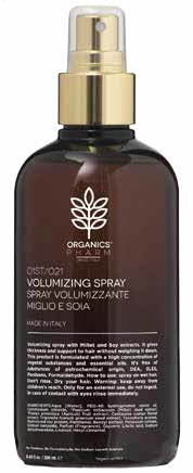 Organics pharm volumizing spray millet and soy
