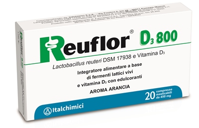 Reuflor d3 800 20 compresse masticabili aroma arancia