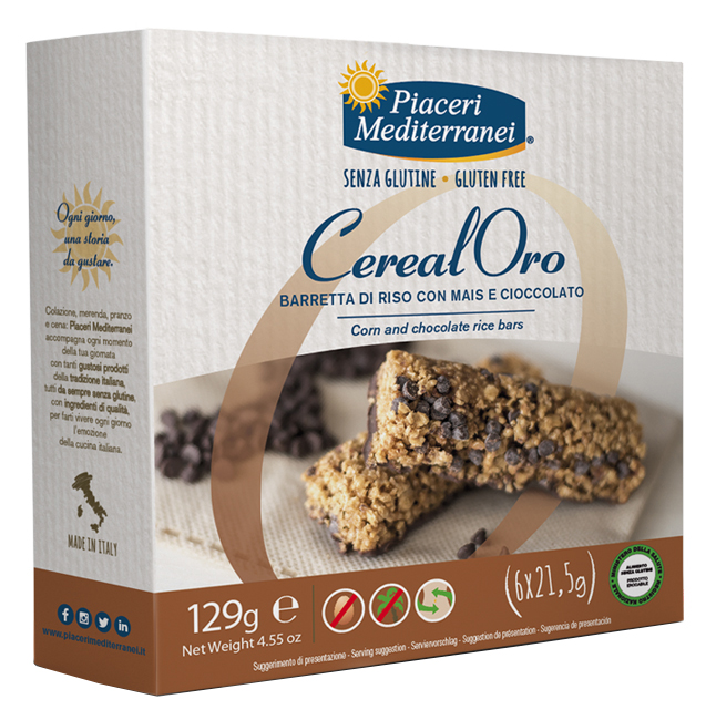 Piaceri Mediterranei Barrette Di Riso Mais E Cioccolato 129g