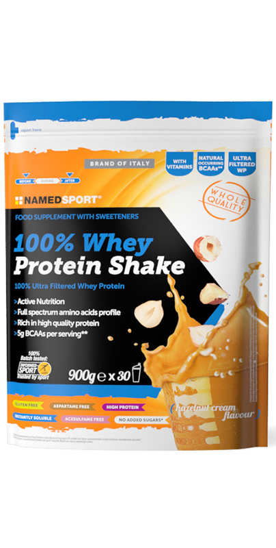 100% whey protein shake hazelnut cream 900 g