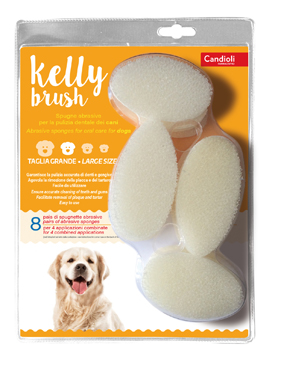 Kelly brush spugnetta abrasiva per cani di taglia grande 16 pezzi