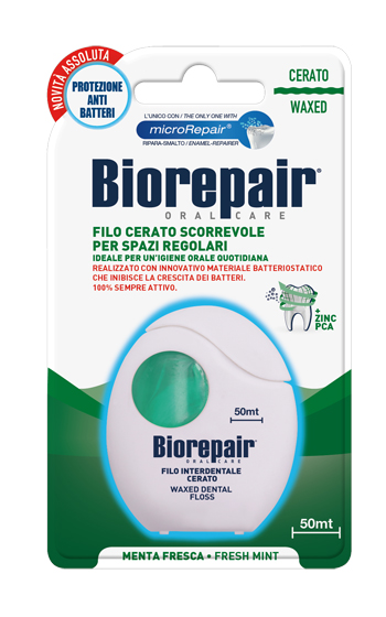 Biorepair Oral Care Pro Filo Cerato Scorrevole Aroma Menta Fresca 50 mt