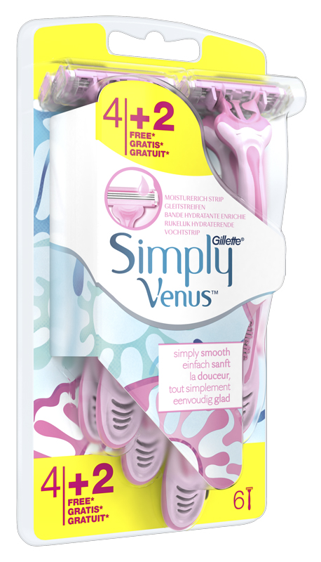 Gillette venus simpl3 4 pezzi + 2 g