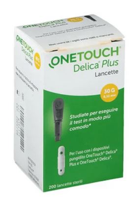 Lancette pungidito onetouch delica plus 200 pezzi