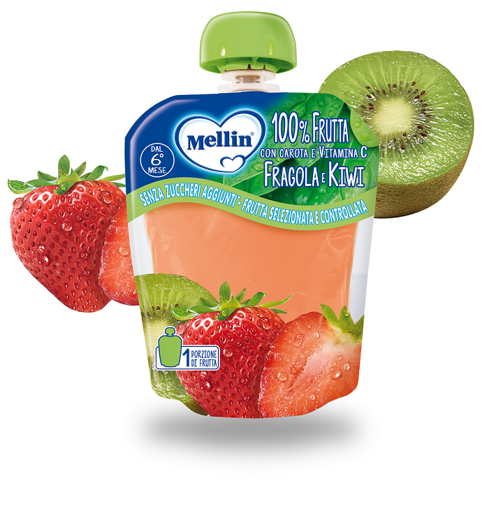 Mellin 100% fragola kiwi 90 g