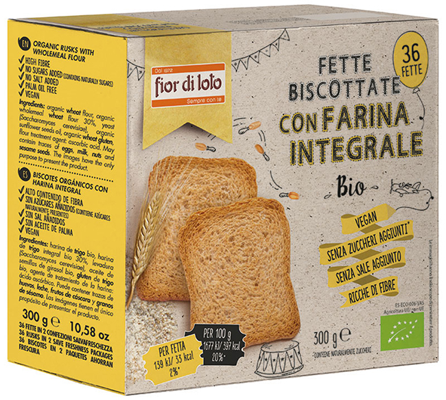 Fior di loto fette biscottate frum.s/z 280g